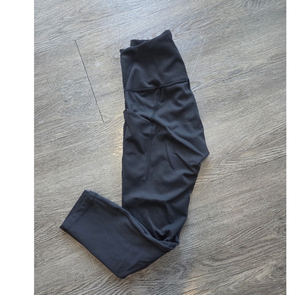 Lululemon Invigorate High-Rise Crop 23 Leggings Womens 6 Black Everlux Pocket
